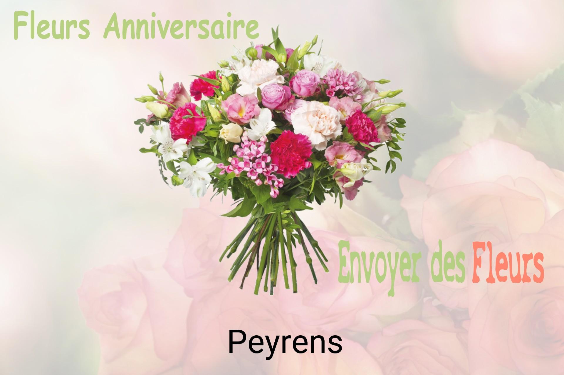 Bouquet de fleurs d’anniversaire livré à Peyrens