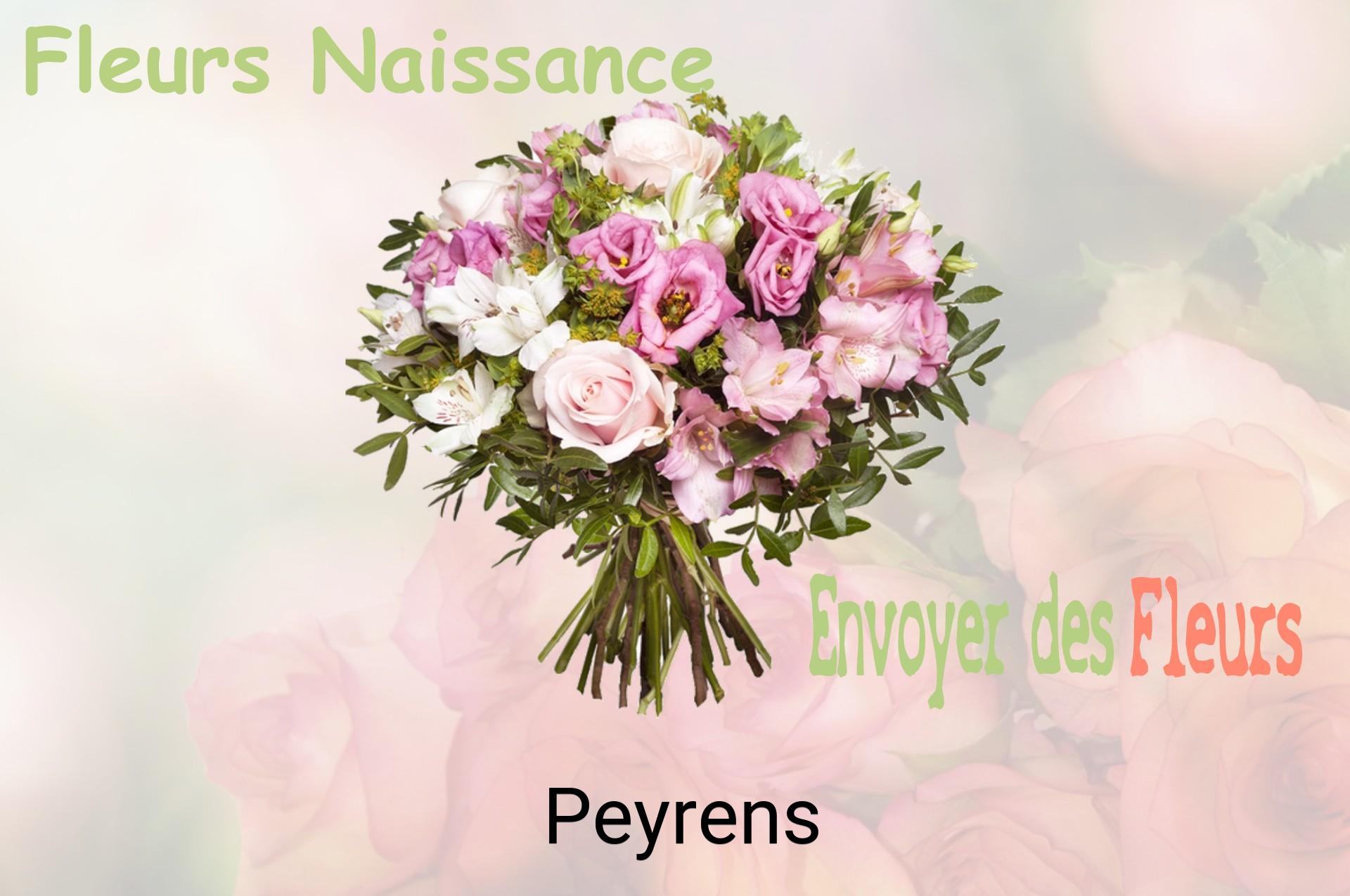Bouquet de fleurs de naissance livré à Peyrens